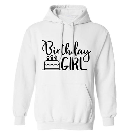 Birthday Girl adults unisex white hoodie 2XL