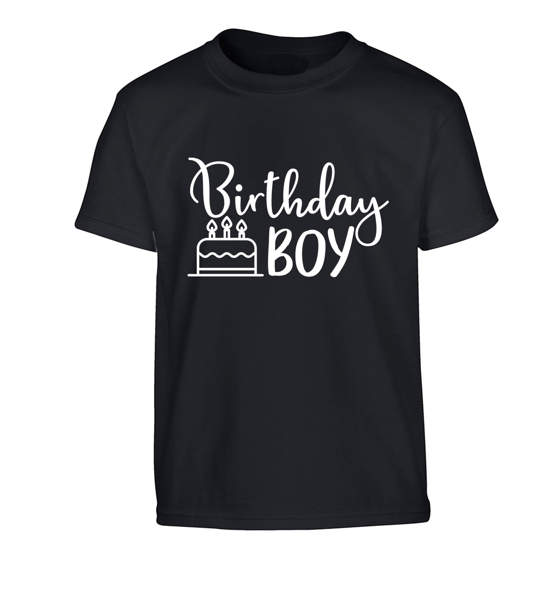 Birthday Boy Children's black Tshirt 12-13 Years