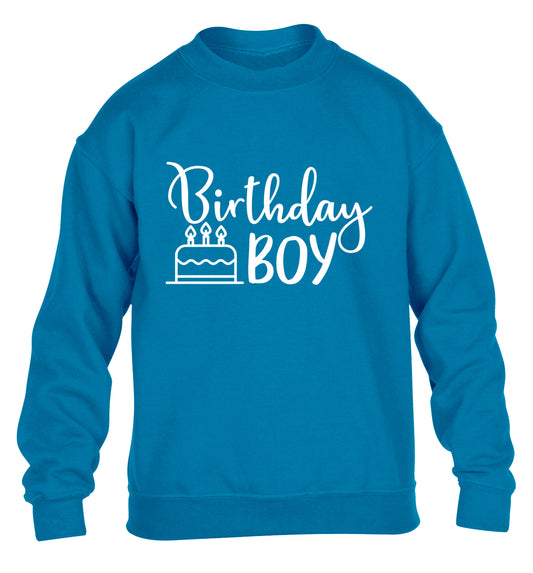 Birthday Boy children's blue sweater 12-13 Years