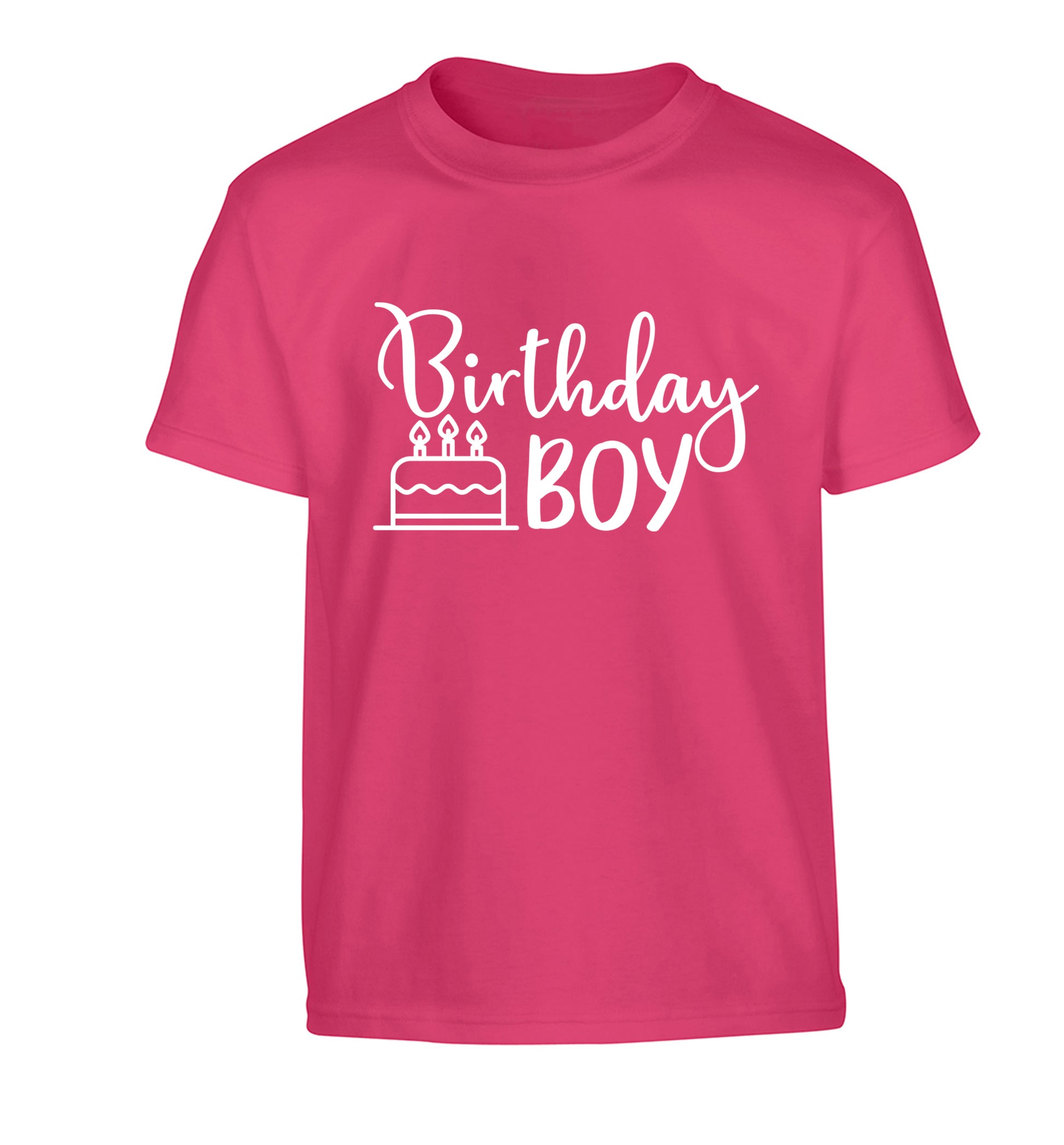 Birthday Boy Children's pink Tshirt 12-13 Years