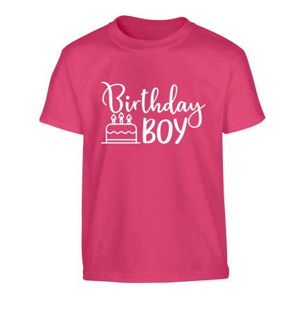 Birthday Boy Children's pink Tshirt 12-13 Years