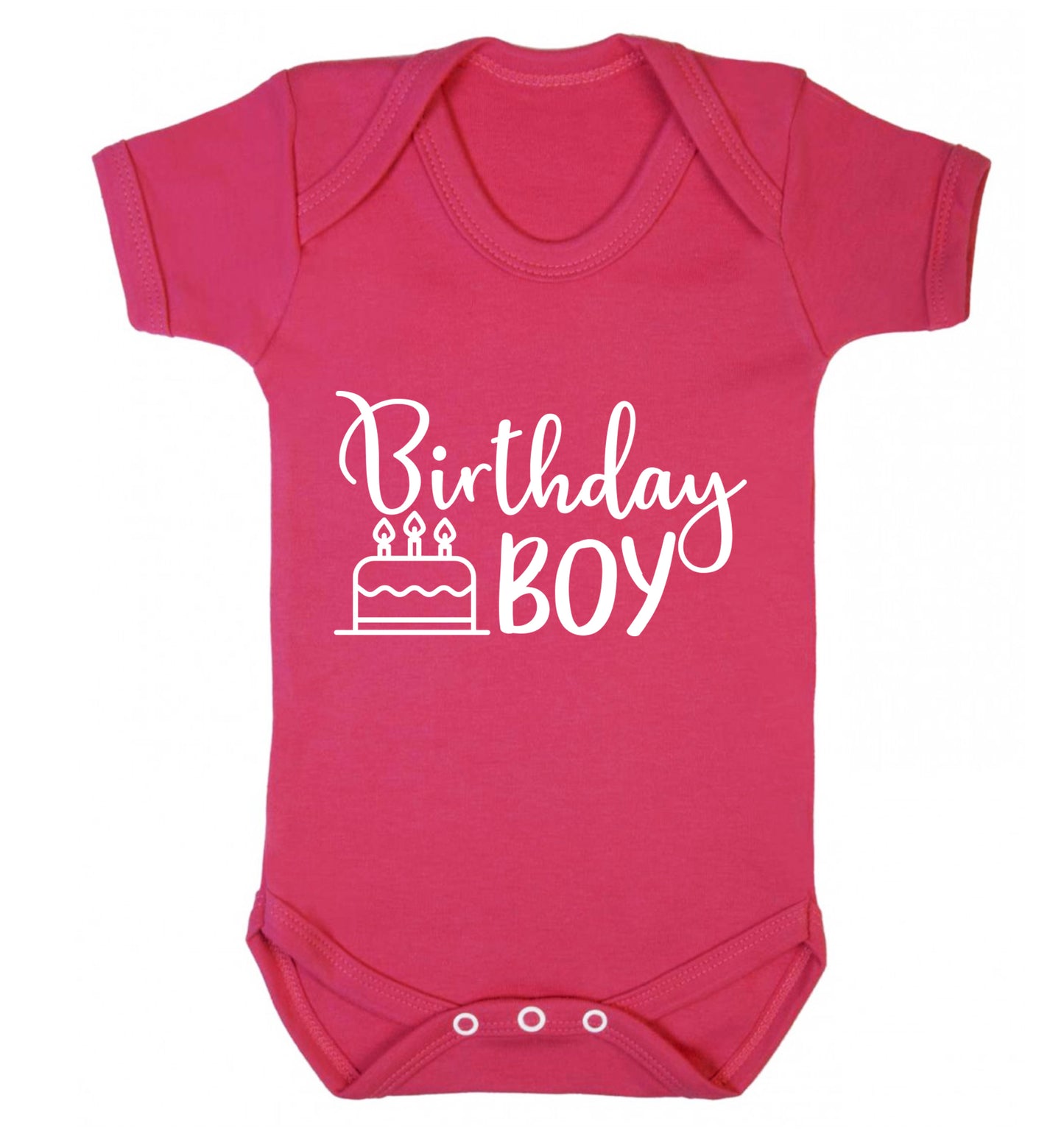 Birthday Boy Baby Vest dark pink 18-24 months
