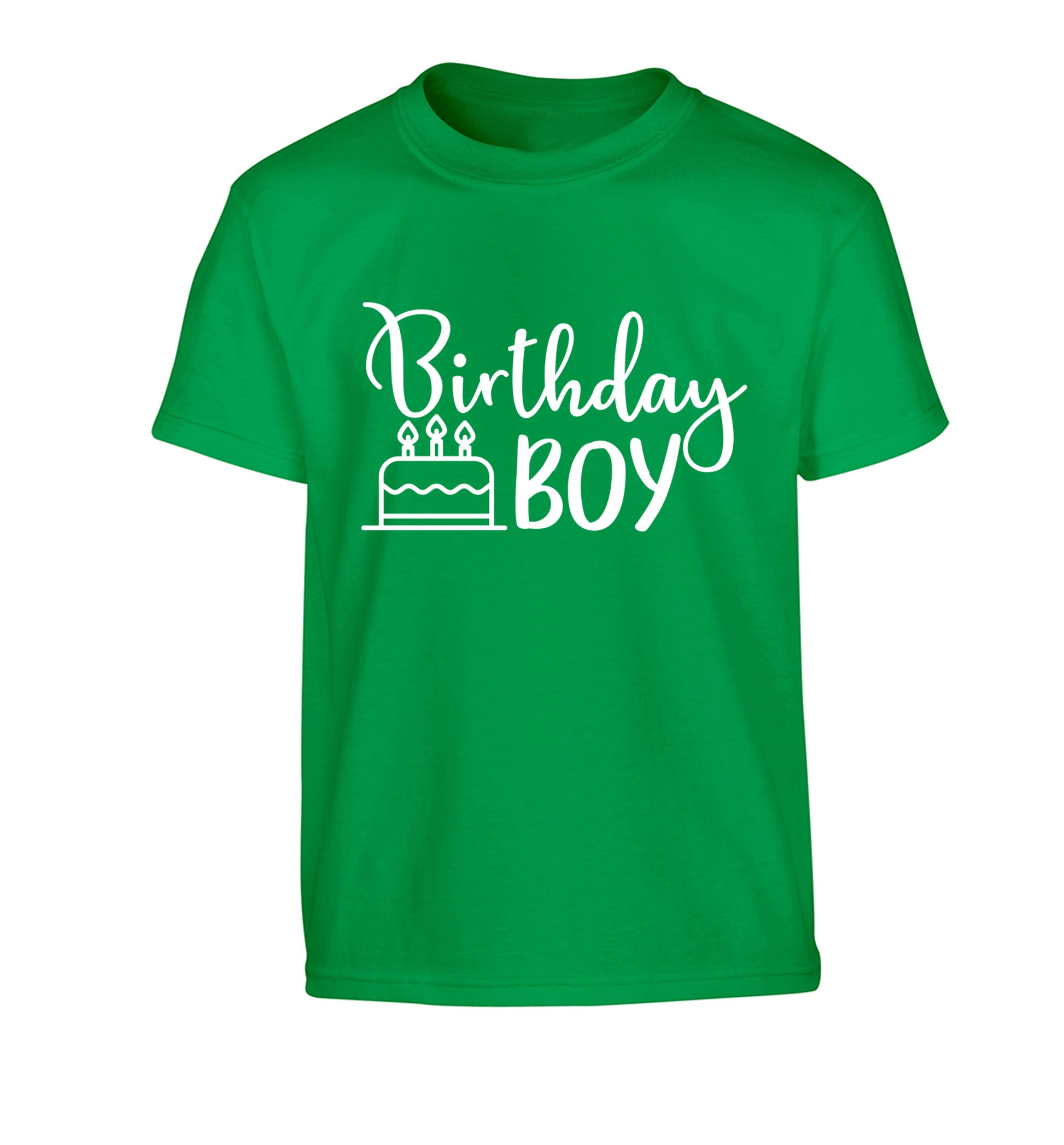 Birthday Boy Children's green Tshirt 12-13 Years