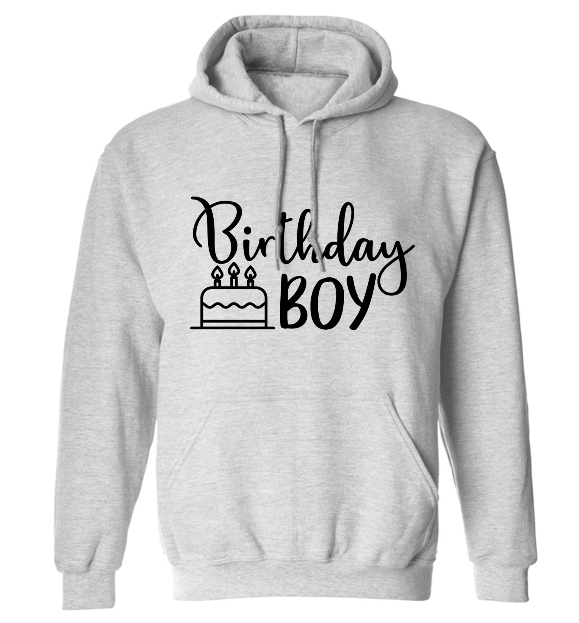 Birthday Boy adults unisex grey hoodie 2XL