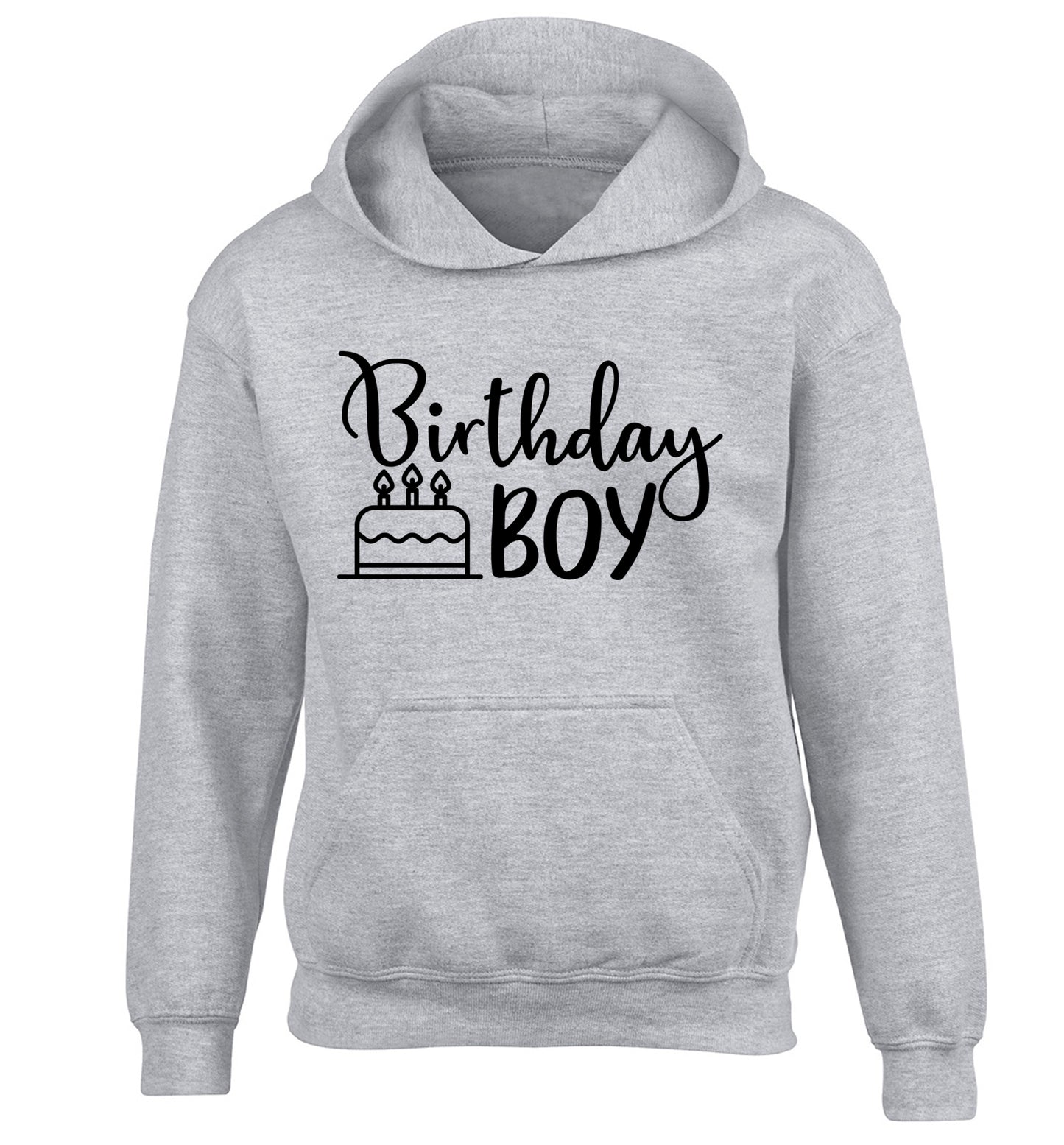 Birthday Boy children's grey hoodie 12-13 Years