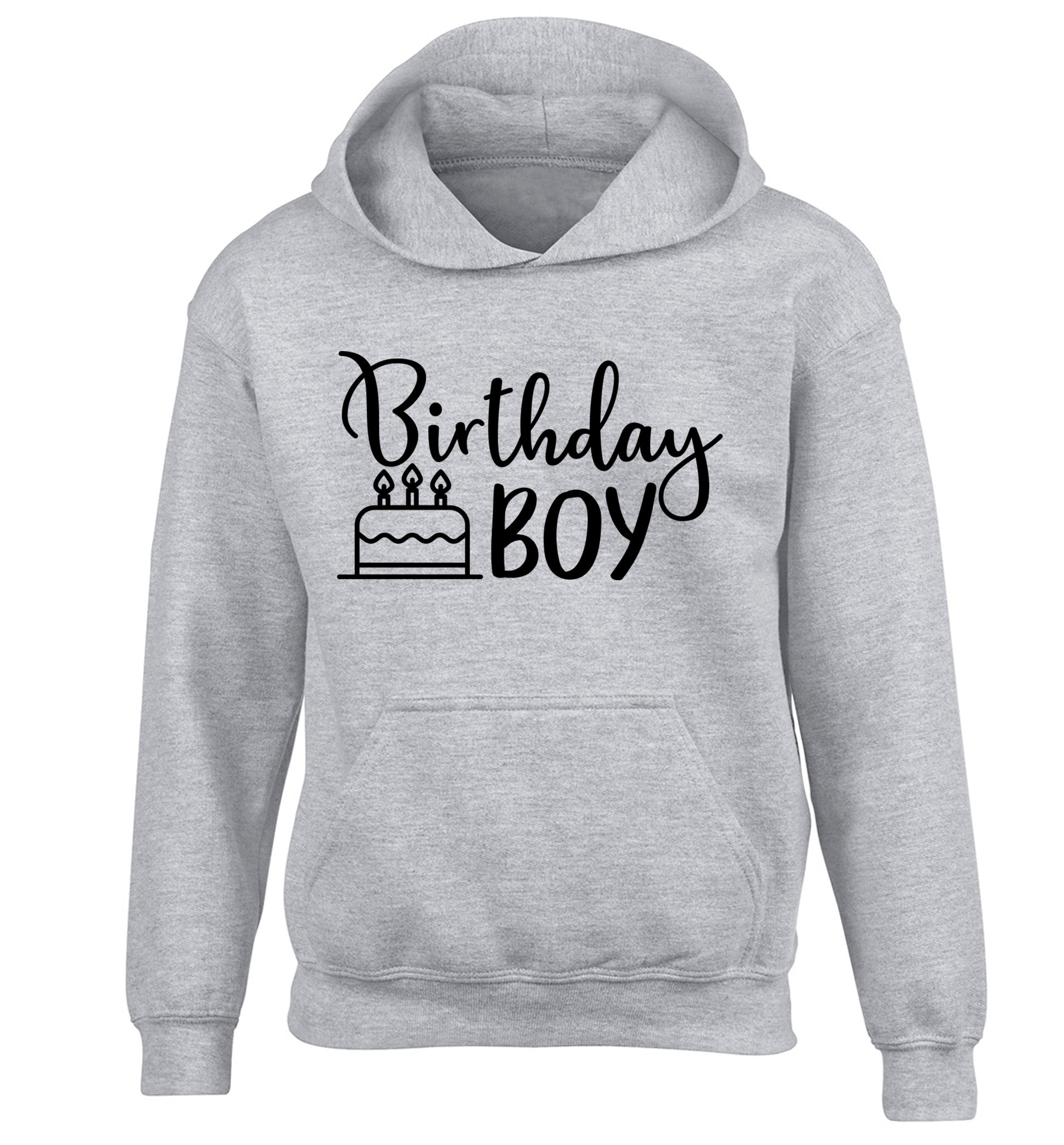 Birthday Boy children's grey hoodie 12-13 Years