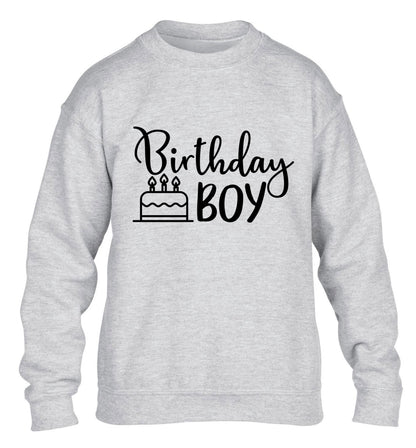 Birthday Boy children's grey sweater 12-13 Years