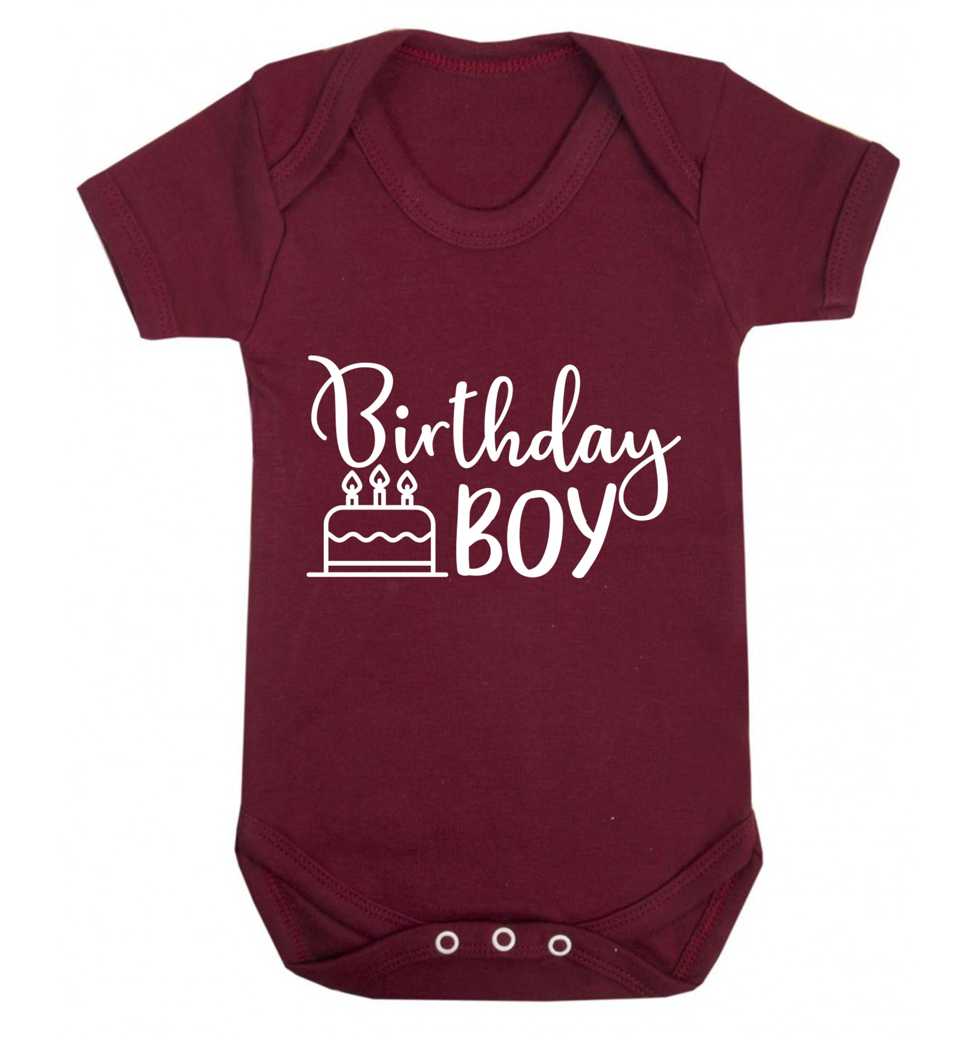 Birthday Boy Baby Vest maroon 18-24 months