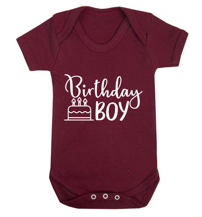 Birthday Boy Baby Vest maroon 18-24 months