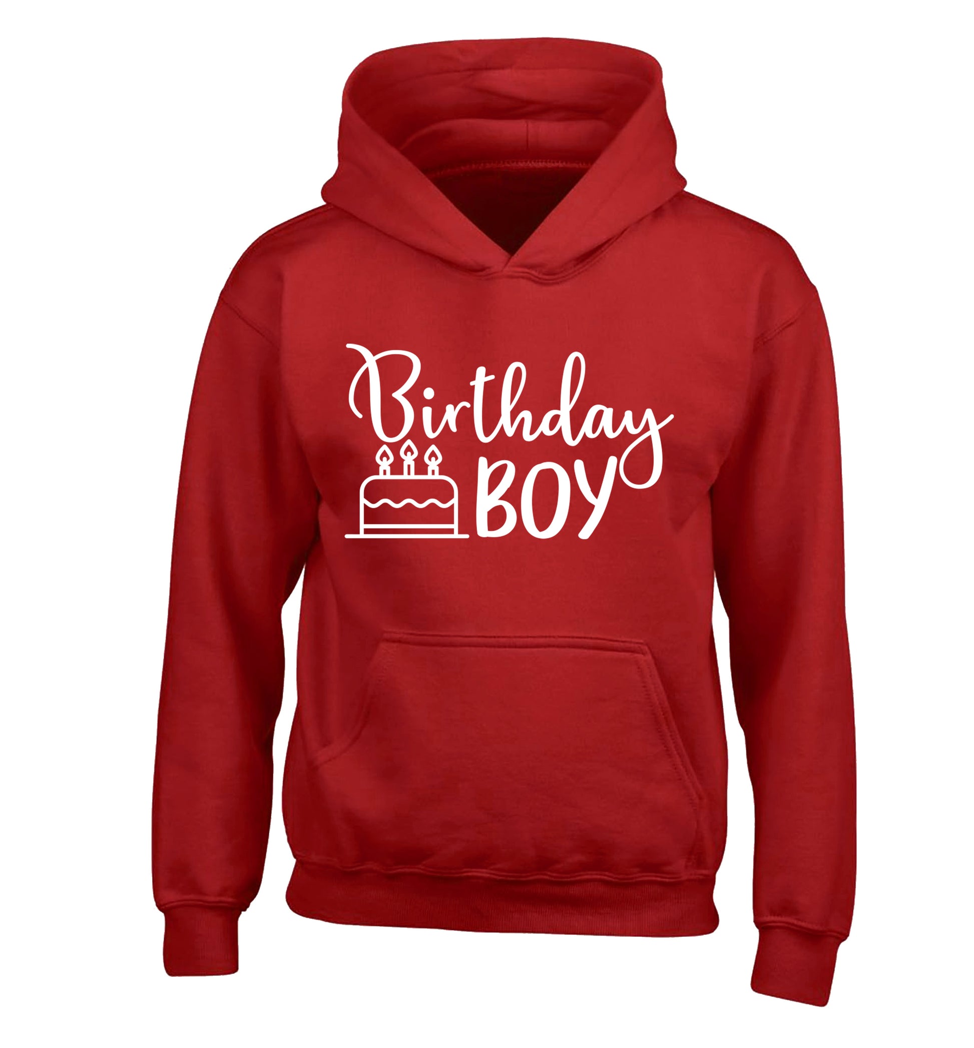 Birthday Boy children's red hoodie 12-13 Years