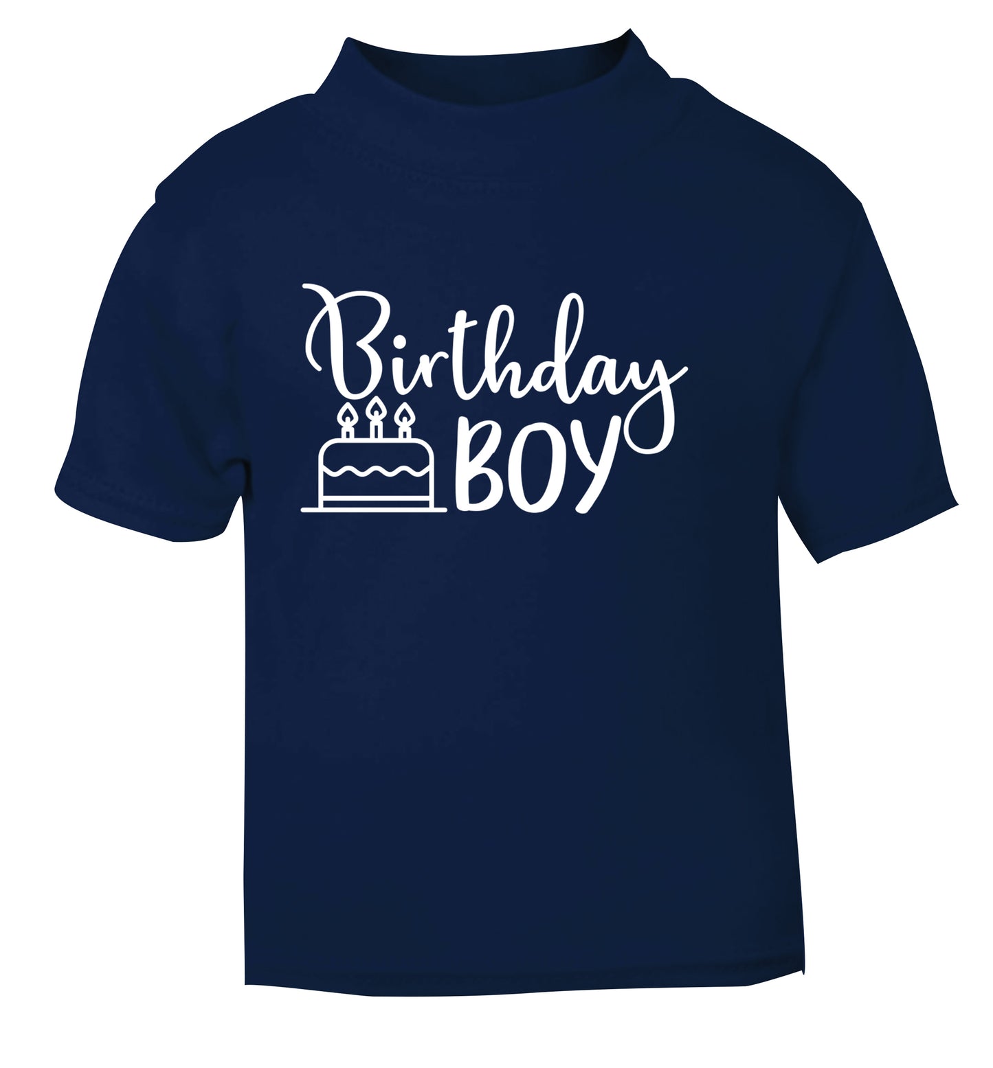 Birthday Boy navy Baby Toddler Tshirt 2 Years