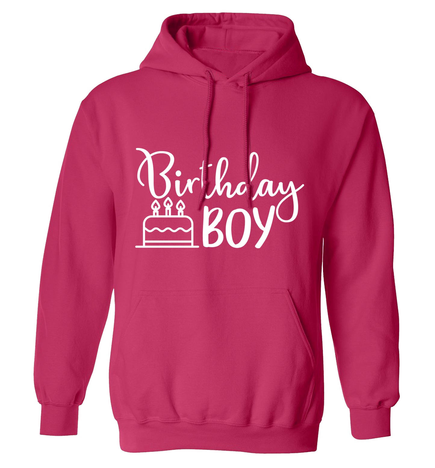 Birthday Boy adults unisex pink hoodie 2XL