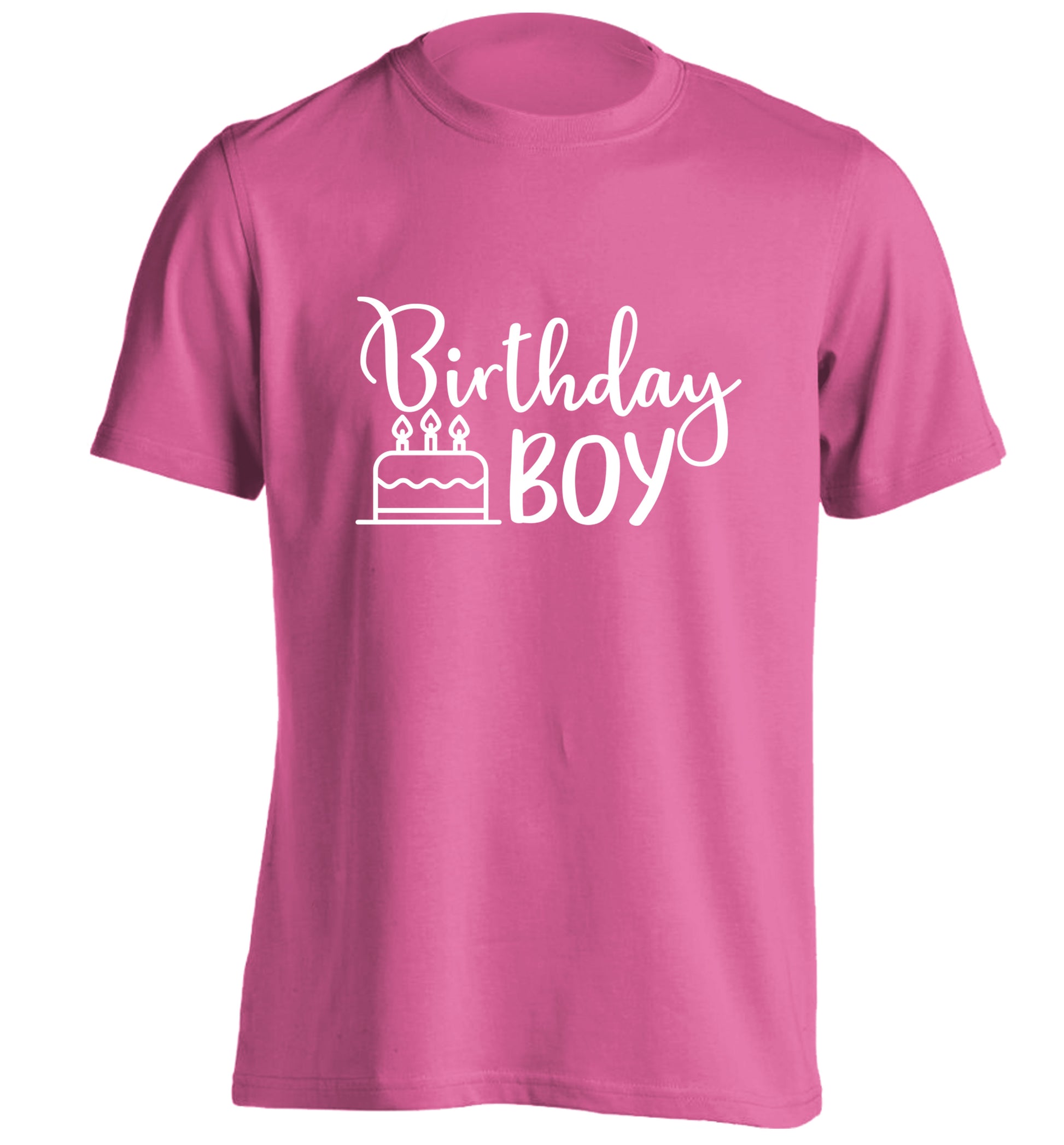 Birthday Boy adults unisex pink Tshirt 2XL