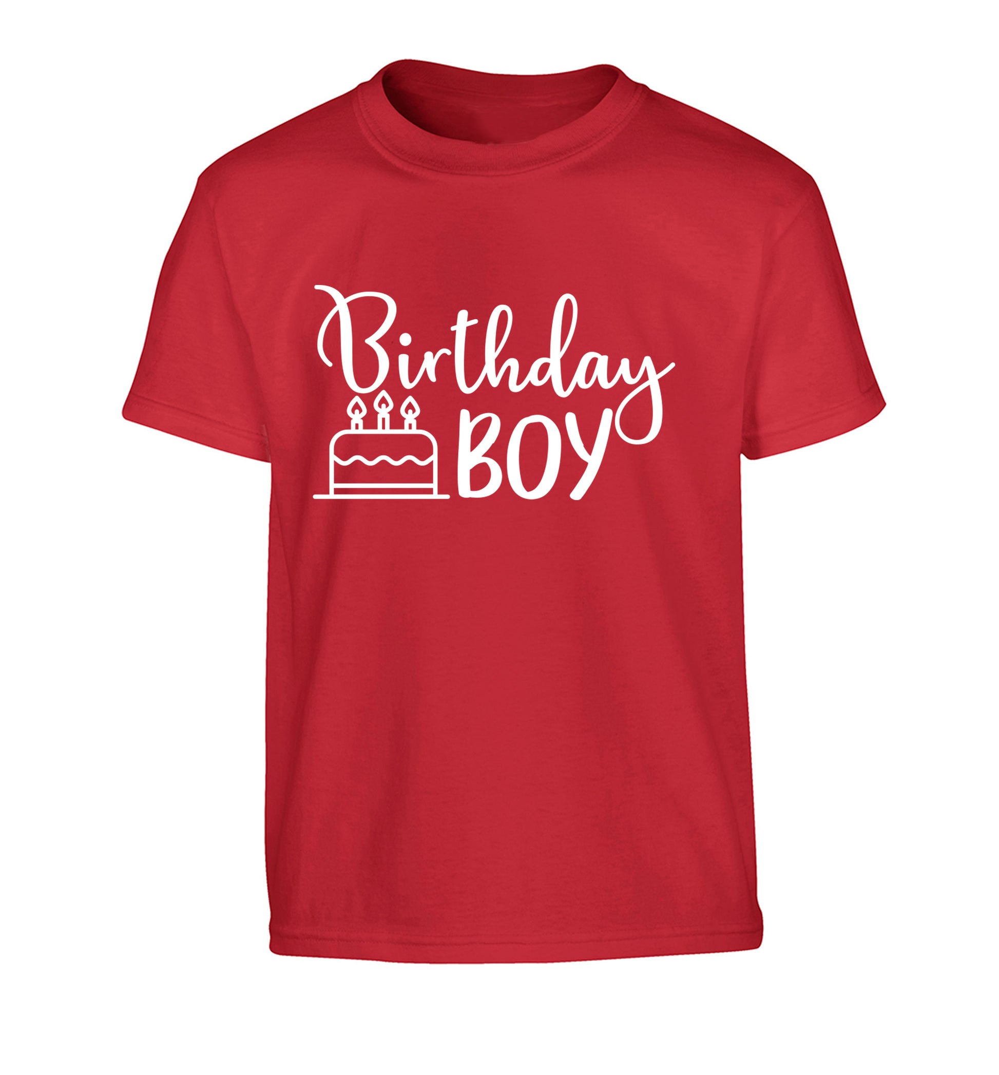 Birthday Boy Children's red Tshirt 12-13 Years