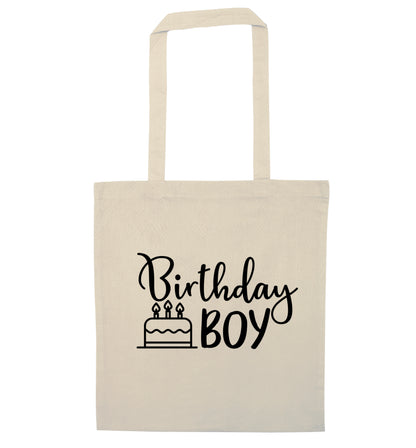 Birthday Boy natural tote bag