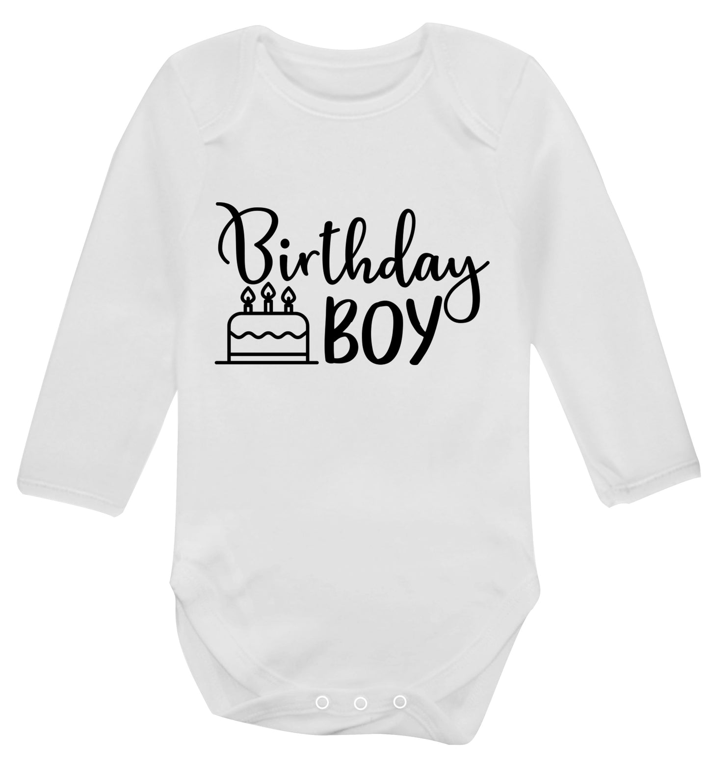 Birthday Boy Baby Vest long sleeved white 6-12 months