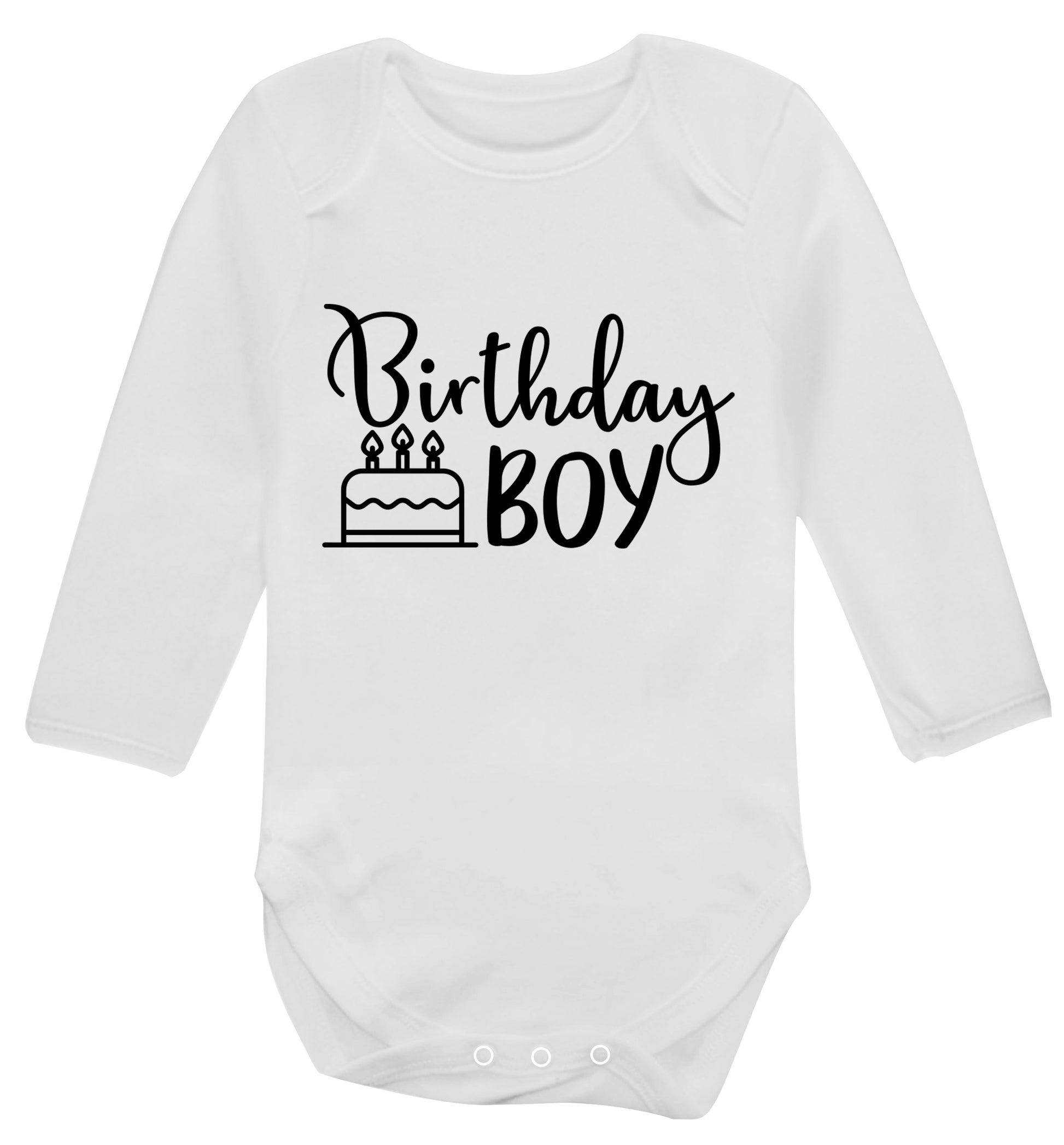 Birthday Boy Baby Vest long sleeved white 6-12 months