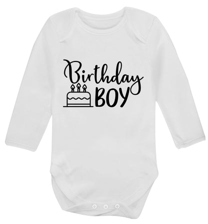 Birthday Boy Baby Vest long sleeved white 6-12 months