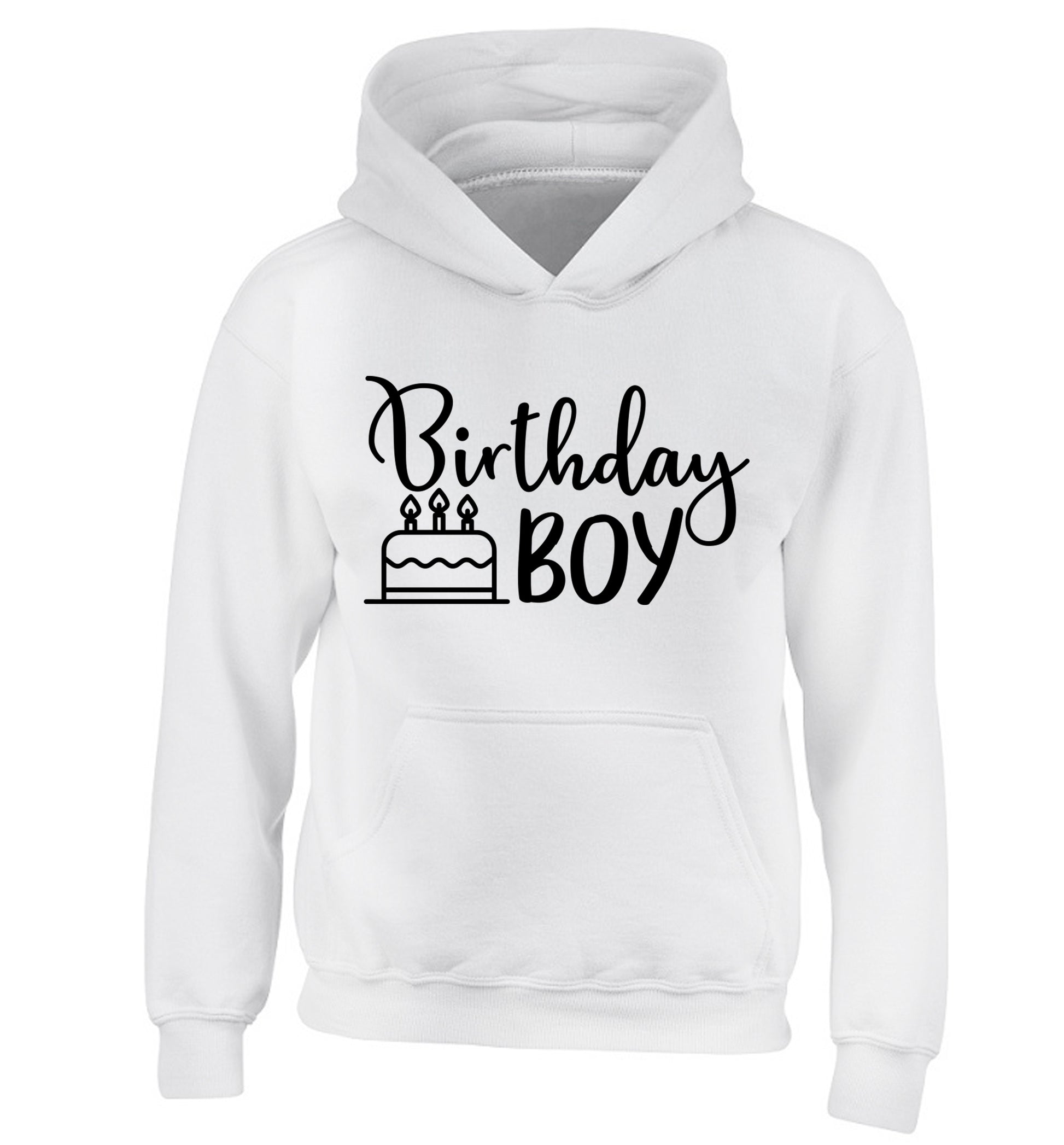 Birthday Boy children's white hoodie 12-13 Years