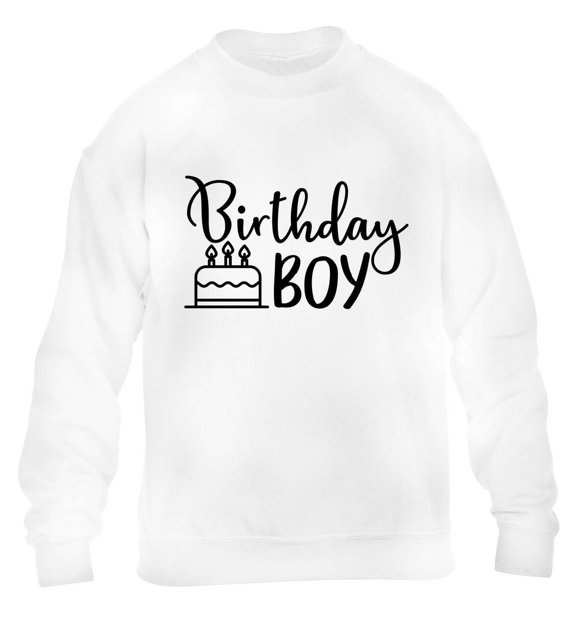 Birthday Boy children's white sweater 12-13 Years