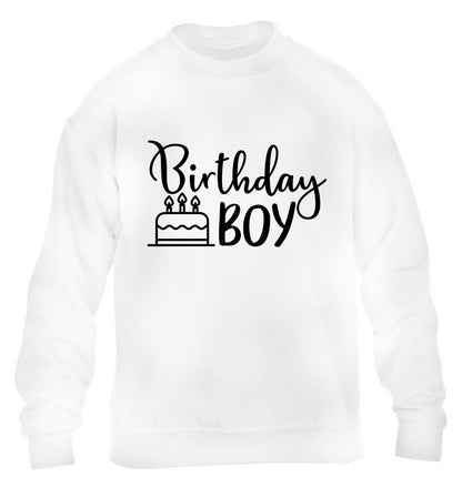 Birthday Boy children's white sweater 12-13 Years