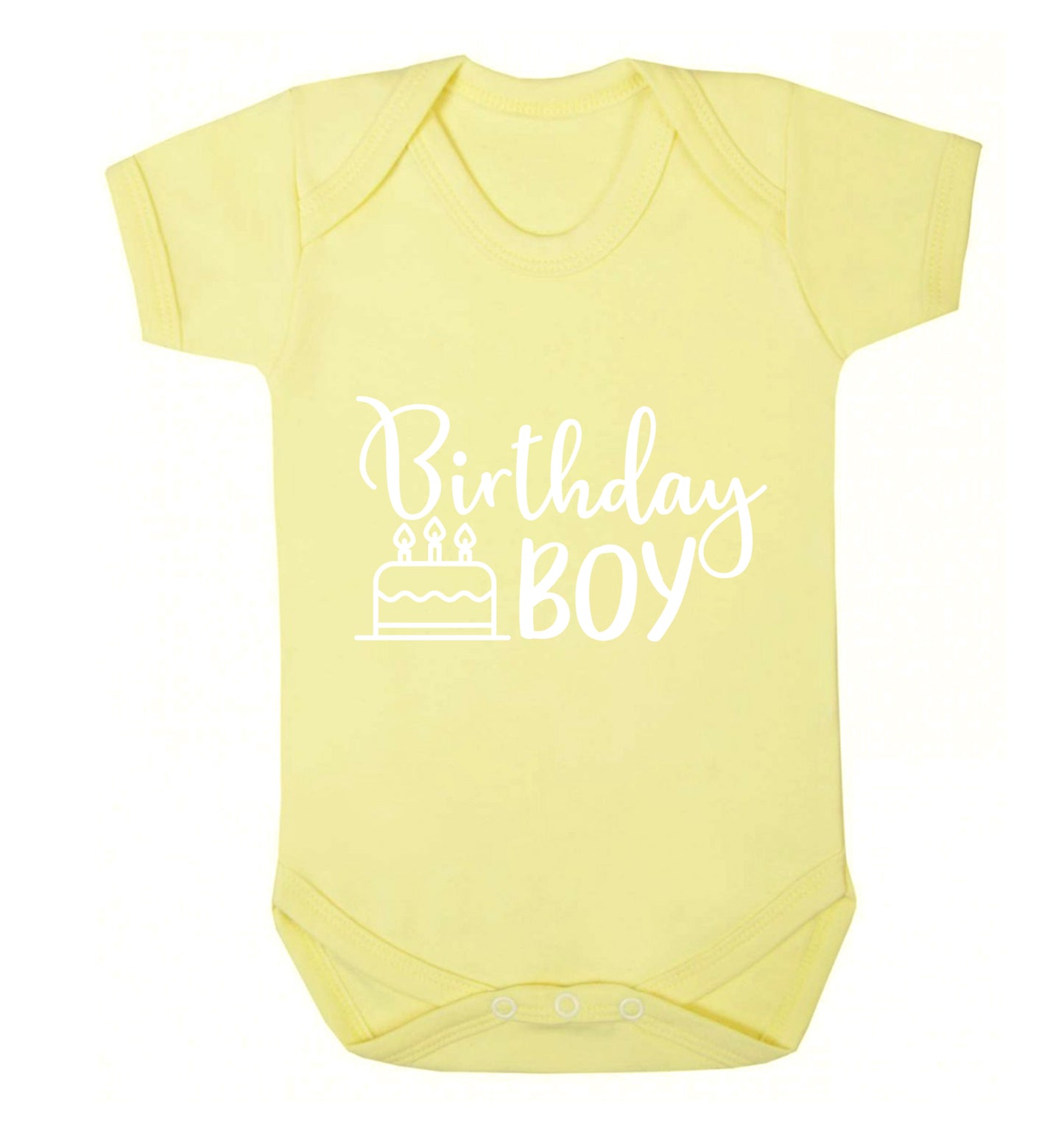 Birthday Boy Baby Vest pale yellow 18-24 months