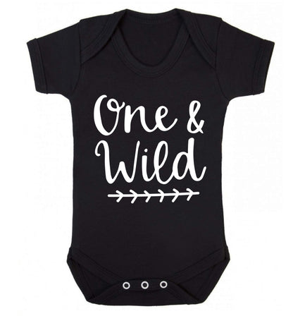 One and wild Baby Vest black 18-24 months