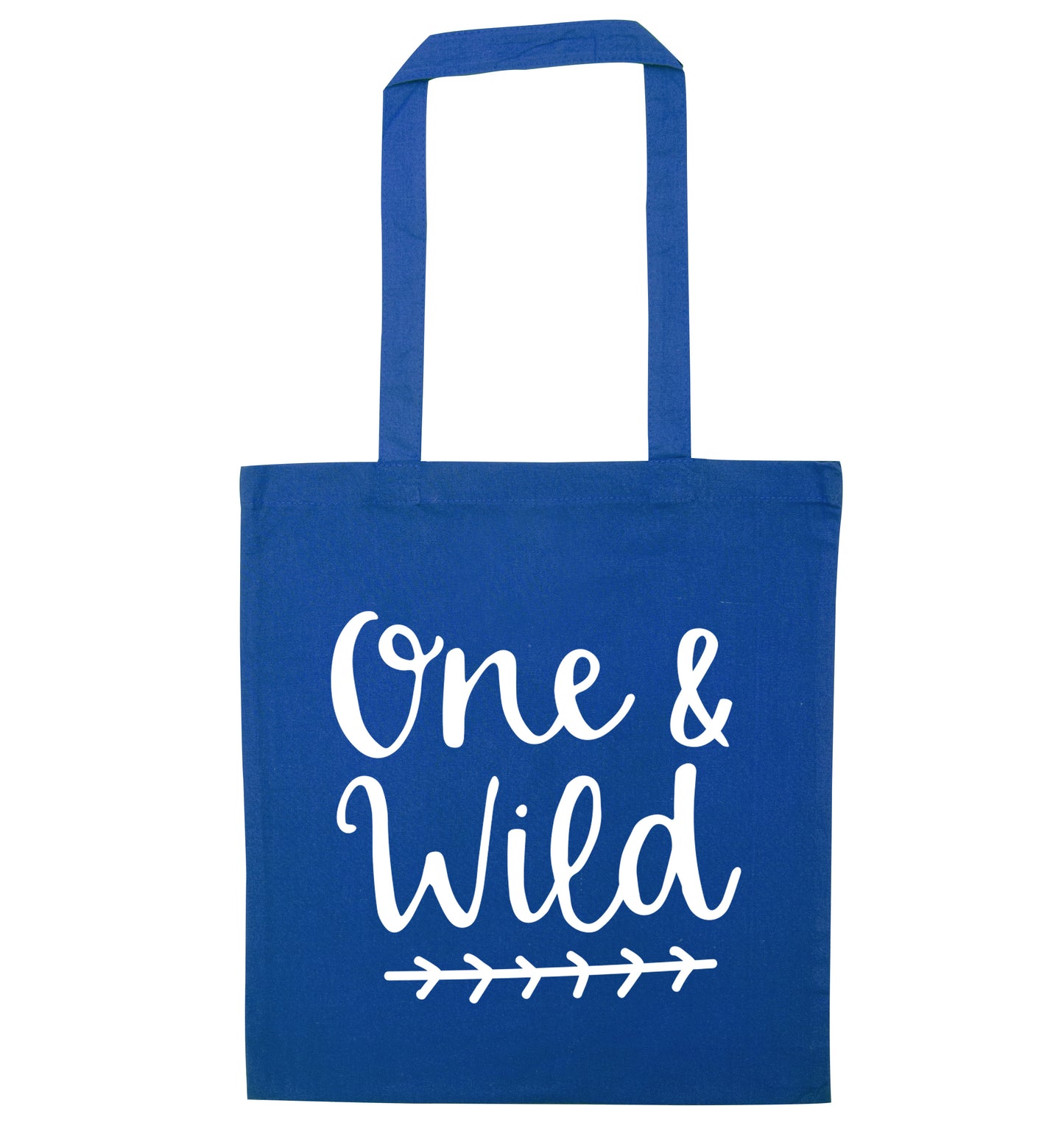 One and wild blue tote bag