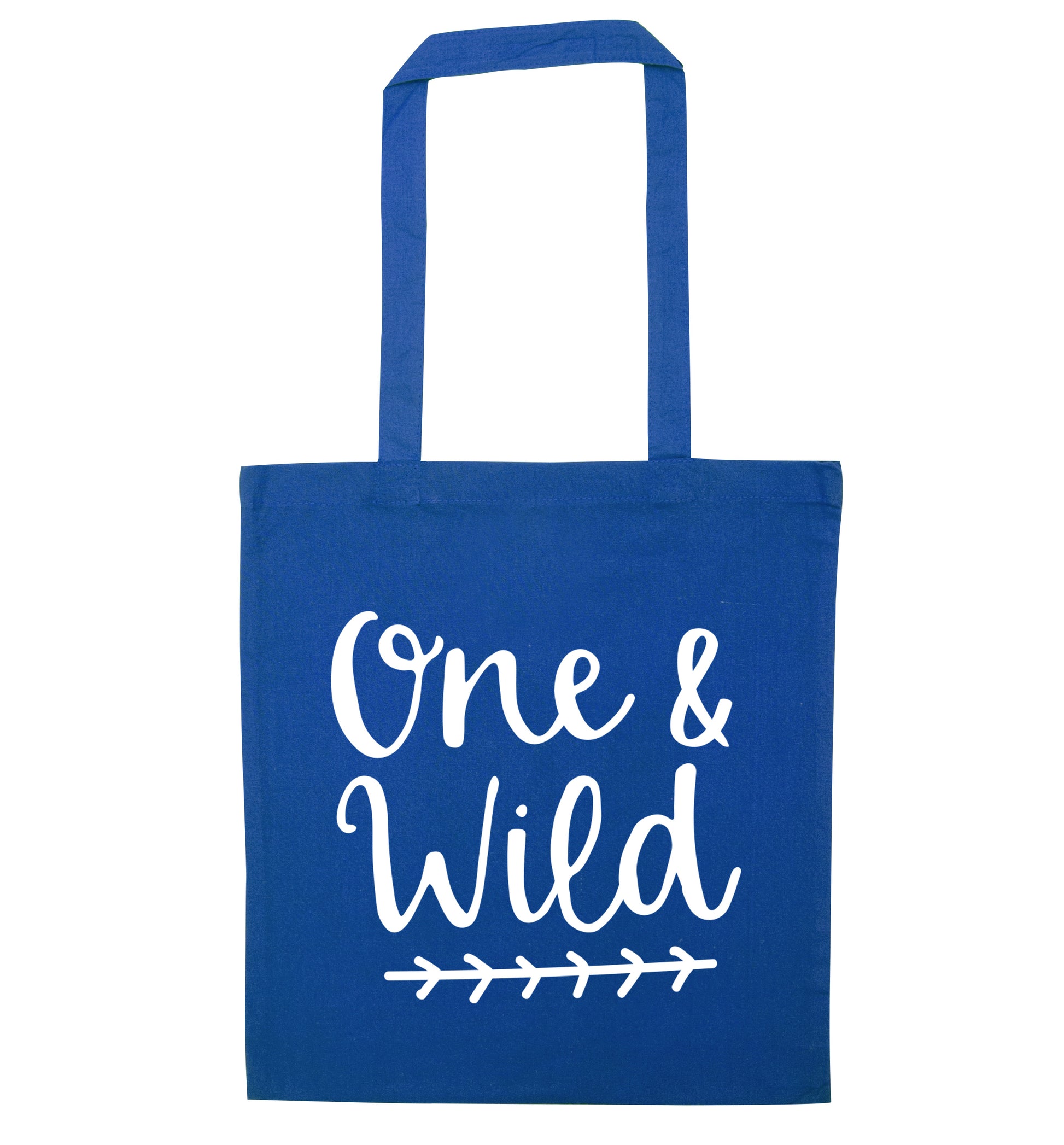 One and wild blue tote bag