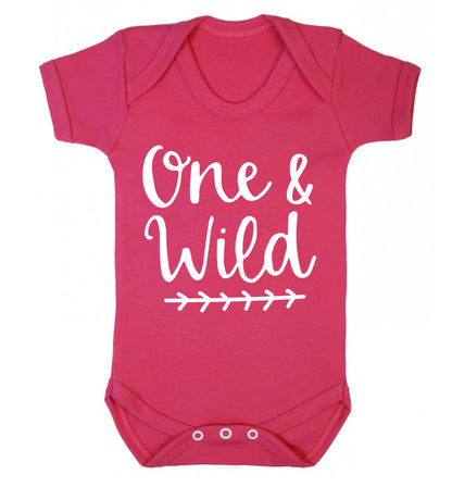 One and wild Baby Vest dark pink 18-24 months