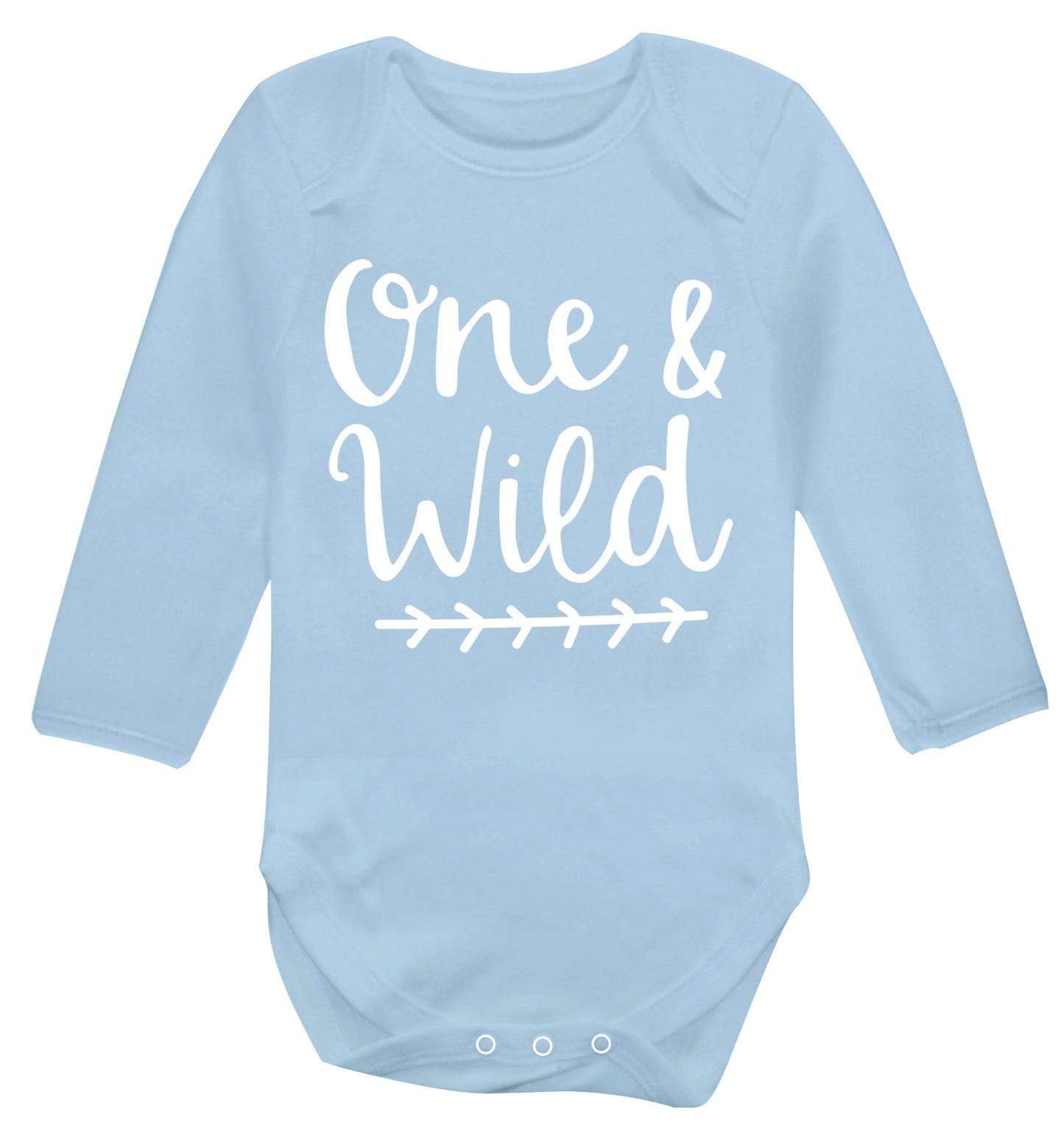 One and wild Baby Vest long sleeved pale blue 6-12 months