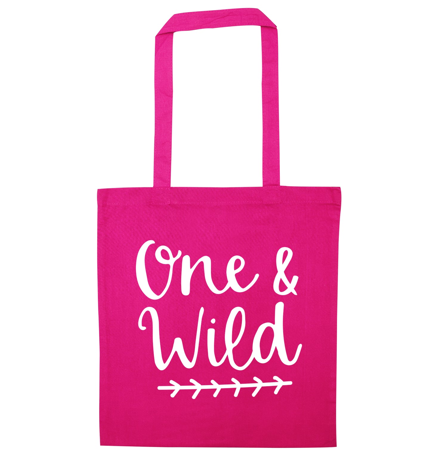 One and wild pink tote bag