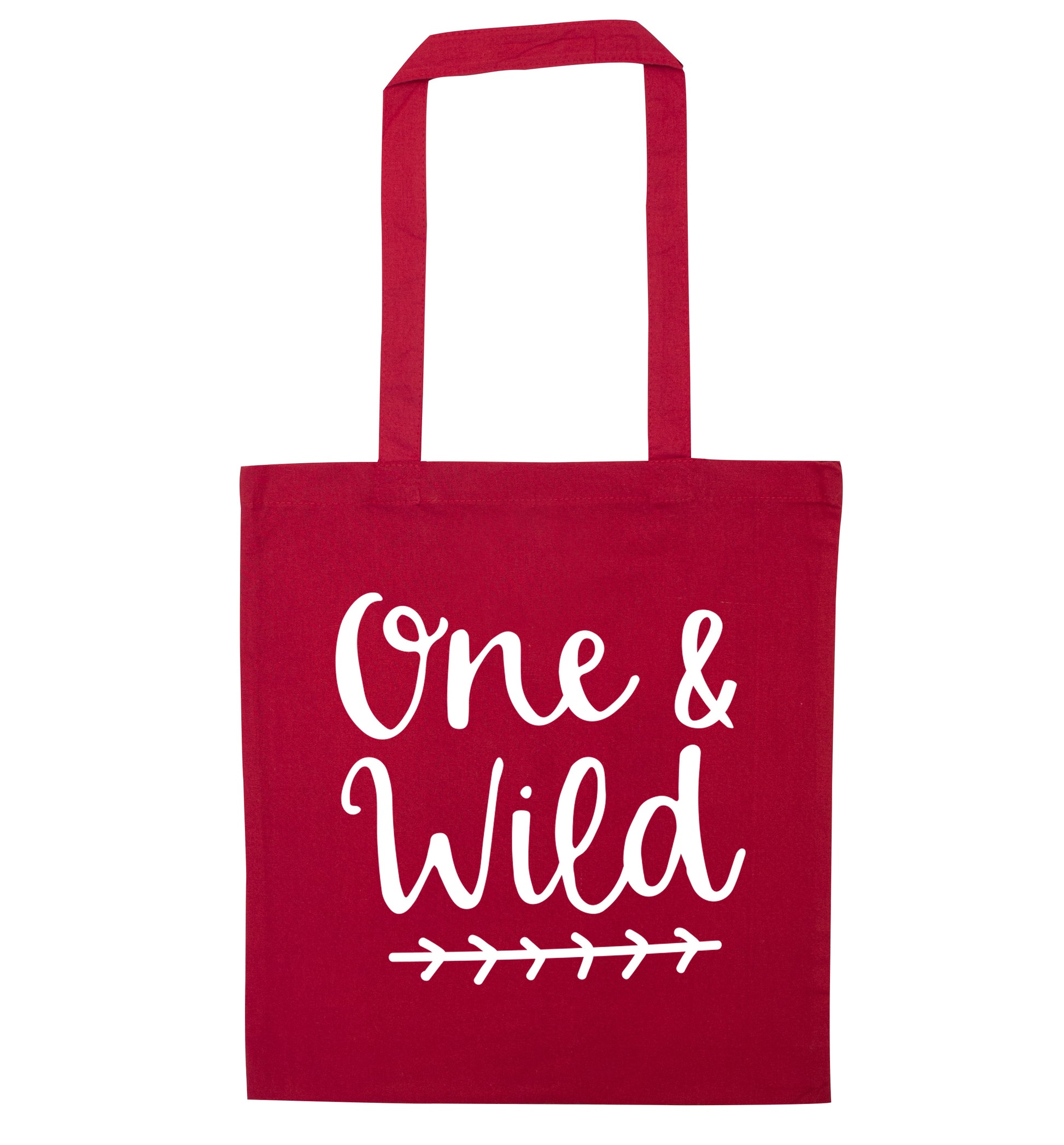 One and wild red tote bag