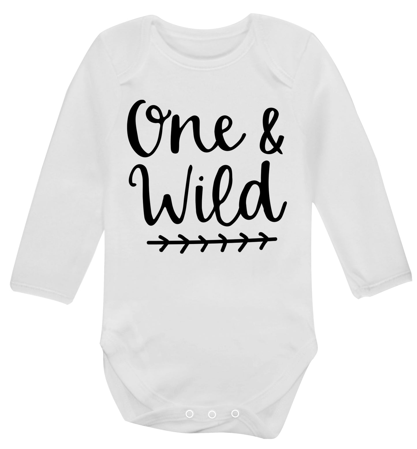 One and wild Baby Vest long sleeved white 6-12 months