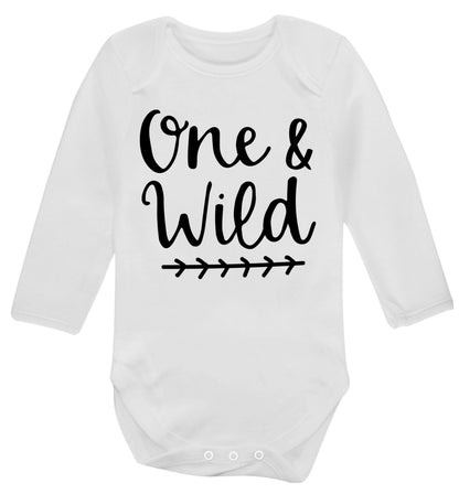 One and wild Baby Vest long sleeved white 6-12 months