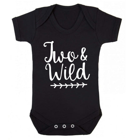 Two and wild Baby Vest black 18-24 months