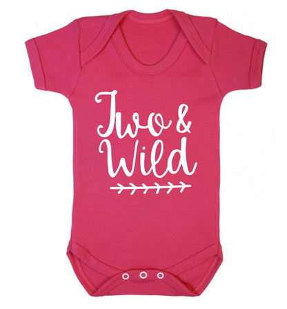 Two and wild Baby Vest dark pink 18-24 months