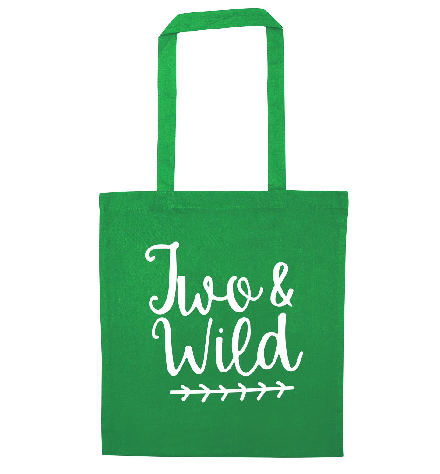 Two and wild green tote bag