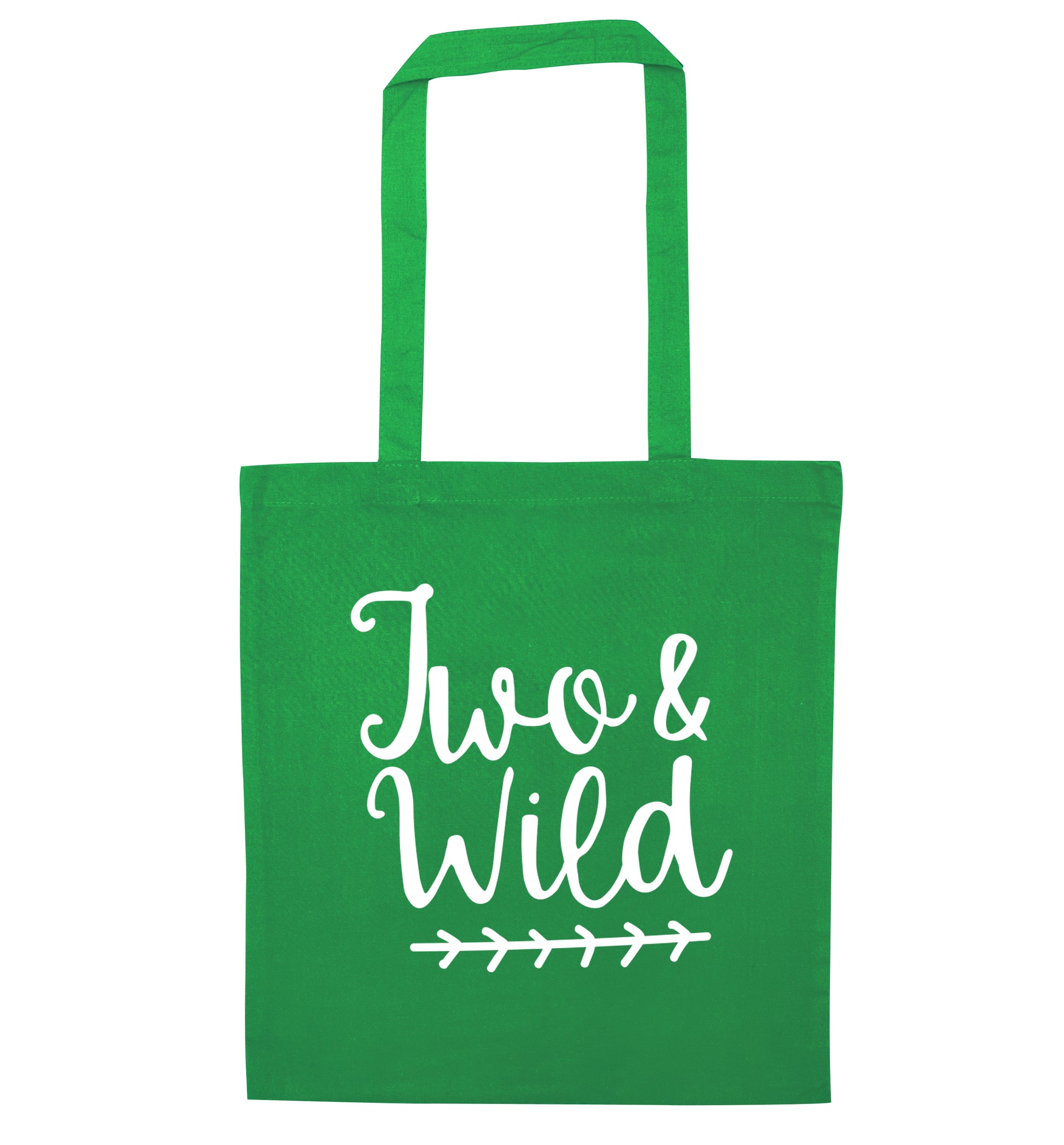 Two and wild green tote bag
