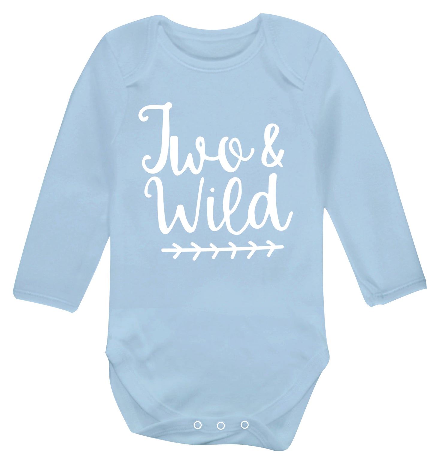 Two and wild Baby Vest long sleeved pale blue 6-12 months