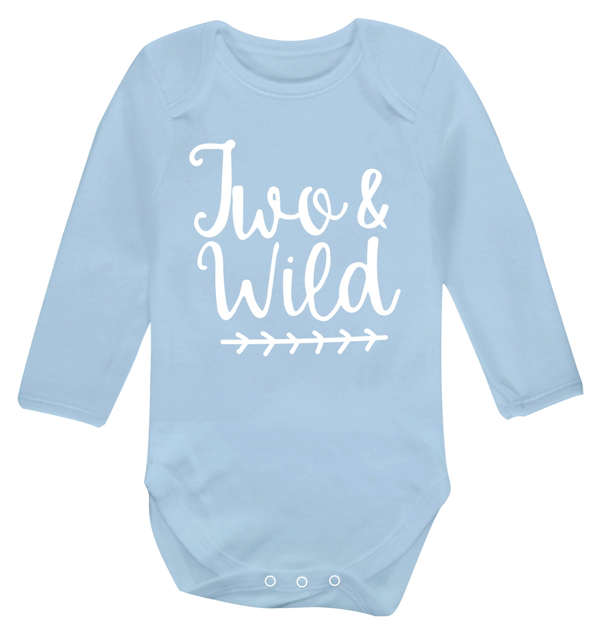 Two and wild Baby Vest long sleeved pale blue 6-12 months