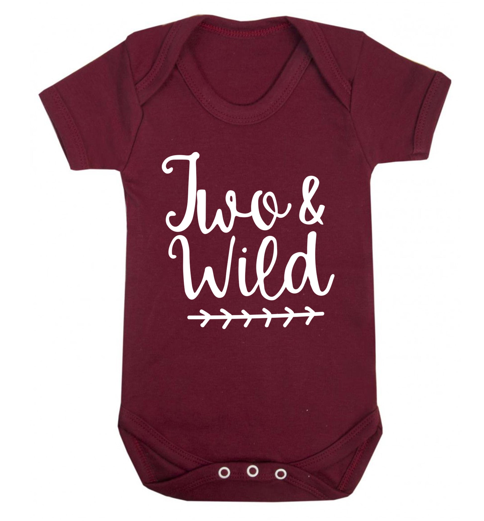 Two and wild Baby Vest maroon 18-24 months