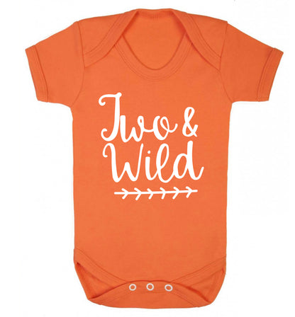 Two and wild Baby Vest orange 18-24 months