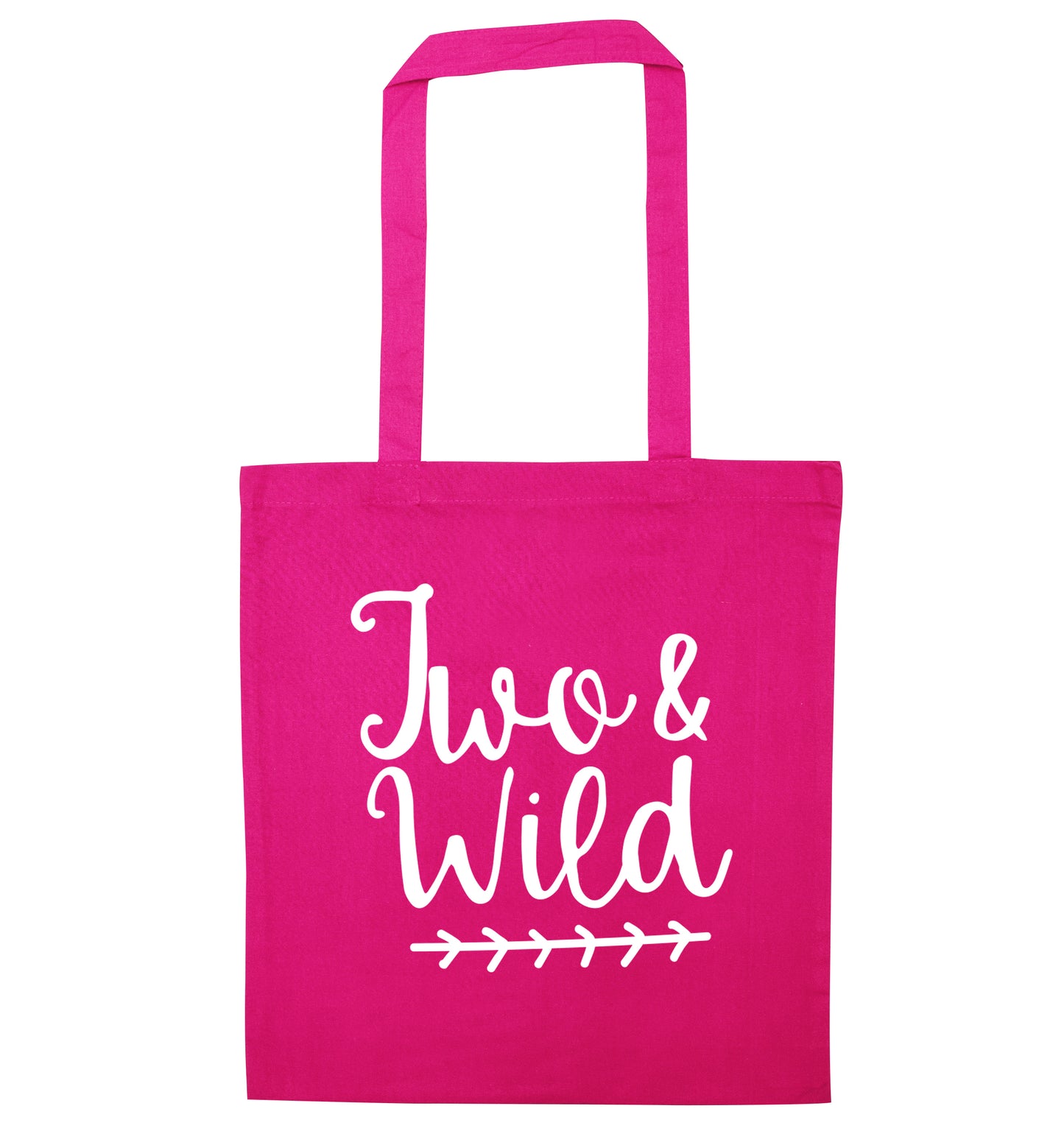 Two and wild pink tote bag