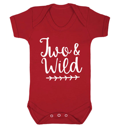 Two and wild Baby Vest red 18-24 months