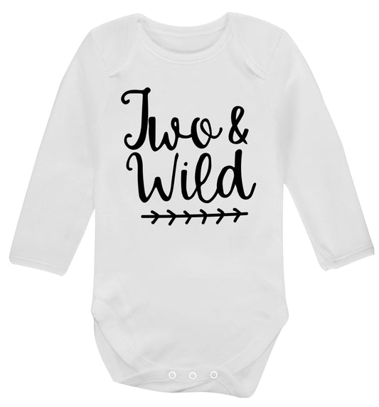 Two and wild Baby Vest long sleeved white 6-12 months