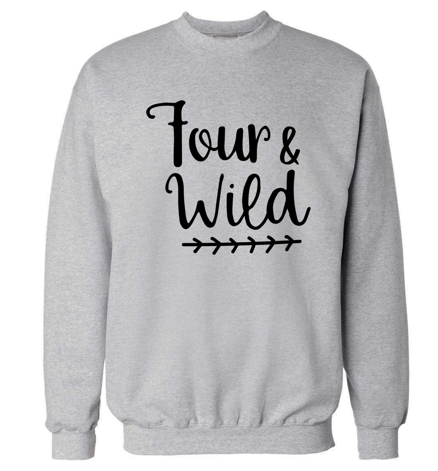 Four and wild Adult's unisex grey Sweater 2XL