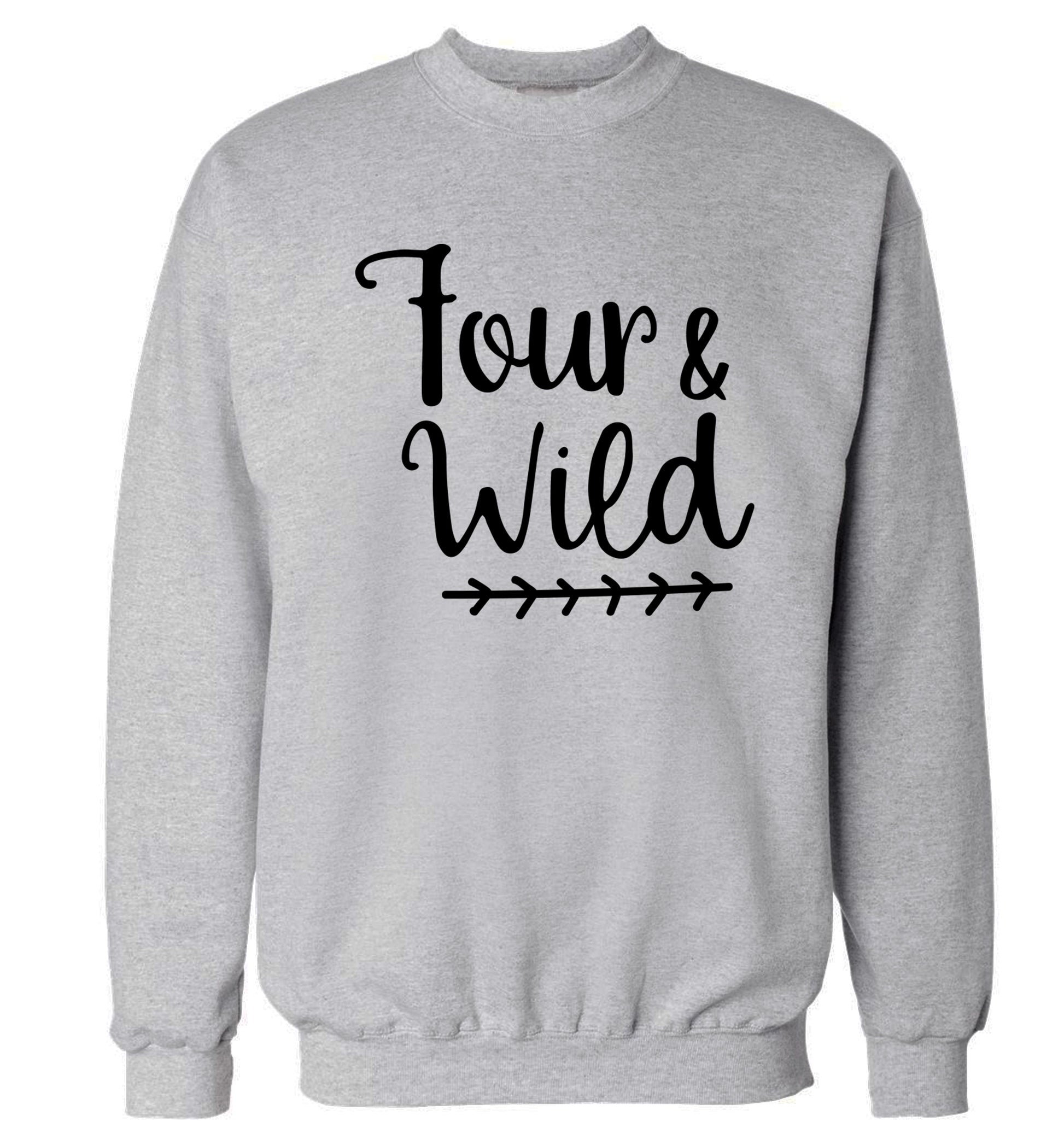 Four and wild Adult's unisex grey Sweater 2XL