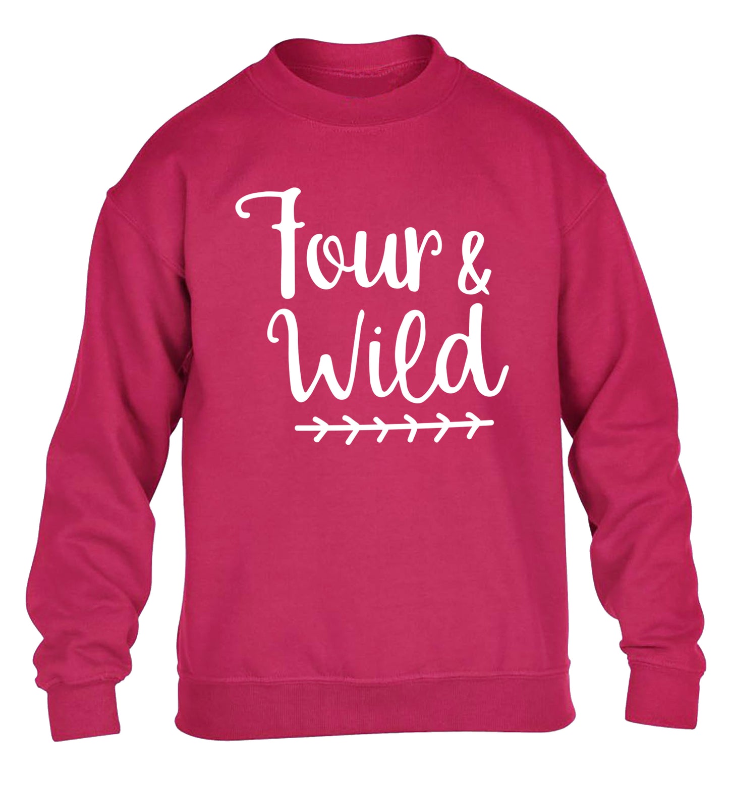 Four and wild children's pink sweater 12-13 Years