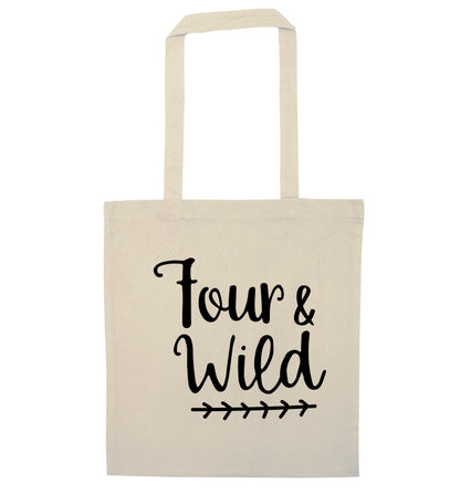 Four and wild natural tote bag